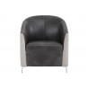 Sunpan Bronte Lounge Chair in Piccolo Dove / Overcast Grey - Front