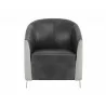 Sunpan Bronte Lounge Chair in Piccolo Dove / Overcast Grey - Front - Sunpan Bronte Lounge Chair in Piccolo Dove / Overcast Grey - Front