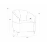 Sunpan Bronte Lounge Chair in Piccolo Dove / Overcast Grey - Dimensions - Sunpan Bronte Lounge Chair in Piccolo Dove / Overcast Grey - Dimensions