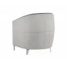 Sunpan Bronte Lounge Chair in Piccolo Dove / Overcast Grey - Back Angle - Sunpan Bronte Lounge Chair in Piccolo Dove / Overcast Grey - Back Angle
