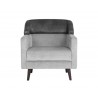 Sunpan Napoleon Lounge Chair - Polo Club Stone / Overcast Grey - Front