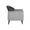 Sunpan Napoleon Lounge Chair - Polo Club Stone / Overcast Grey - Side Angle
