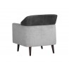 Sunpan Napoleon Lounge Chair - Polo Club Stone / Overcast Grey - Back Angle