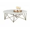 Sunpan Skyy Coffee Table - Round - Angled View with Decor - Sunpan Skyy Coffee Table - Round - Angled View with Decor