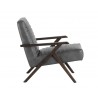 Peyton Lounge Chair - Cantina Magnetite - Side Angle