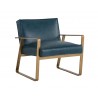 Kristoffer Lounge Chair - Vintage Peacock Leather - Angled View
