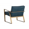 Kristoffer Lounge Chair - Vintage Peacock Leather - Back Angle