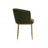 Cornella Dining Armchair - Forest Green - Side Angle