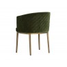 Cornella Dining Armchair - Forest Green - Back Angle