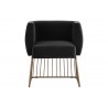 Sunpan Gala Dining Armchair - Shadow Grey - Front View