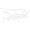 Sunpan Chandler Sofa - Thunder Grey - Dimensions