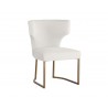 Yorkville Dining Chair - Antonio Linen/Moss Green- Angled View