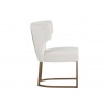 Yorkville Dining Chair - Antonio Linen/Moss Green- Side Angle