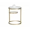 Sunpan Helica Side Table - Brass - Front - Sunpan Helica Side Table - Brass - Front
