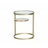 Sunpan Helica Side Table - Brass - Front - Sunpan Helica Side Table - Brass - Front