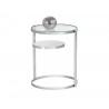 Sunpan Helica Side Table - Stainless Steel - With Decor