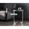 Sunpan Helica Side Table - Stainless Steel - Lifestyle