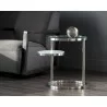 Sunpan Helica Side Table - Stainless Steel - Lifestyle - Sunpan Helica Side Table - Stainless Steel - Lifestyle