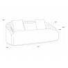Astrid Sofa - Merlot - Dimensions