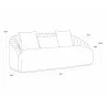 Astrid Sofa - Merlot - Dimensions - Astrid Sofa - Merlot - Dimensions