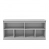 Viennese 62.99 in. 6- Shelf Buffet Cabinet with Mirrors in White Gloss - Front
