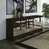 Manhattan Comfort Viennese 62.99 in. 6-Shelf Buffet Cabinet with Mirrors in Black Matte - Manhattan Comfort Viennese 62.99 in. 6-Shelf Buffet Cabinet with Mirrors in Black Matte