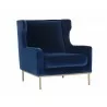 Virgil Lounge Chair - Evening Navy - Angled View - Virgil Lounge Chair - Evening Navy - Angled View