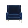 Virgil Lounge Chair - Evening Navy - Front View - Virgil Lounge Chair - Evening Navy - Front View