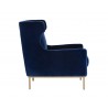 Virgil Lounge Chair - Evening Navy - Side