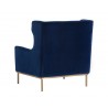 Virgil Lounge Chair - Evening Navy - Back Angle