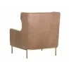Virgil Lounge Chair - Marseille Camel Leather - Back Angle - Virgil Lounge Chair - Marseille Camel Leather - Back Angle