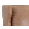 Virgil Lounge Chair - Marseille Camel Leather - Seat Back Close-Up