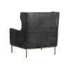 Virgil Lounge Chair - Marseille Black Leather - Back Angle