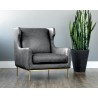 Virgil Lounge Chair - Marseille Black Leather - Lifestyle