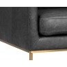 Virgil Lounge Chair - Marseille Black Leather - Leg Close-Up