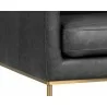 Virgil Lounge Chair - Marseille Black Leather - Leg Close-Up - Virgil Lounge Chair - Marseille Black Leather - Leg Close-Up