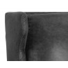 Virgil Lounge Chair - Marseille Black Leather - Seat Back Close-Up