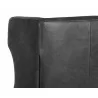Virgil Lounge Chair - Marseille Black Leather - Seat Back Close-Up - Virgil Lounge Chair - Marseille Black Leather - Seat Back Close-Up