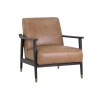 Kellam Lounge Chair - Marseille Camel Leather - Front Angle