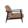 Kellam Lounge Chair - Marseille Camel Leather - Side Angle