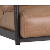 Kellam Lounge Chair - Marseille Camel Leather - Seat Close-Up