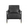 Kellam Lounge Chair - Marseille Black Leather - Front