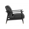 Kellam Lounge Chair - Marseille Black Leather - Side View