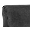 Kellam Lounge Chair - Marseille Black Leather - Seat Back Close-up