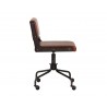 Davis Office Chair - Black - Rust Tan - Side Angle
