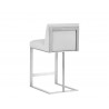 Dean Counter Stool - Stainless Steel - Cantina White - Back Angle