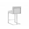 Dean Counter Stool - Stainless Steel - Cantina White - Back Angle - Dean Counter Stool - Stainless Steel - Cantina White - Back Angle