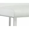 Dean Counter Stool - Stainless Steel - Cantina White - Seat Close-up - Dean Counter Stool - Stainless Steel - Cantina White - Seat Close-up