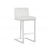 Dean Barstool - Stainless Steel - Cantina White - Angled View