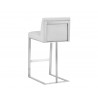 Dean Barstool - Stainless Steel - Cantina White - Back Angle